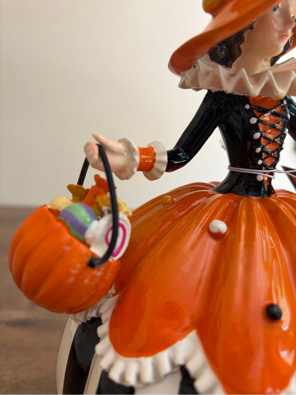 Mackenzie Childs Inspired Halloween Witch Girl Pumpkin NWT - Picture 5 of 10